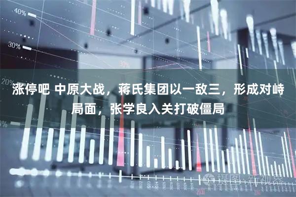 涨停吧 中原大战，蒋氏集团以一敌三，形成对峙局面，张学良入关打破僵局
